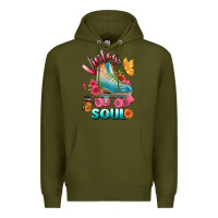 Army Green vintage soul Premium Hoodie - BundleAndBundleShop
