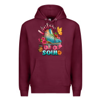 Burgundy vintage soul Premium Hoodie - BundleAndBundleShop