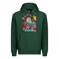 Sports Green vintage soul Premium Hoodie - BundleAndBundleShop