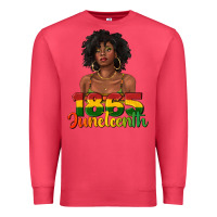 Cardinal 1865 juneteenth with afro black woman Premium Sweatshirt - texasbilliewilder