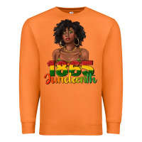 Carrot 1865 juneteenth with afro black woman Premium Sweatshirt - texasbilliewilder