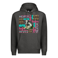 Charcoal Heather heifer Premium Hoodie - AdoDesignShop