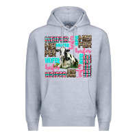 Heather Grey heifer Premium Hoodie - AdoDesignShop