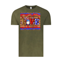 Vintage Olive american flag gnomes love star leopard glitter Vintage Tee - Artiststas