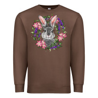 Chestnut Easter Bunny With Floral Wreath Premium Sweatshirt - RanaPortraitStore