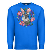True Royal Easter Bunny With Floral Wreath Premium Sweatshirt - RanaPortraitStore