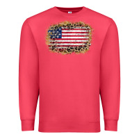 Cardinal america leopard glitter flag Premium Sweatshirt - Zillion Design Studio