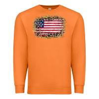 Carrot america leopard glitter flag Premium Sweatshirt - Zillion Design Studio