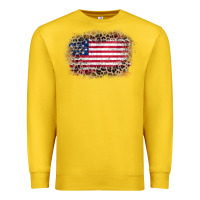 Lemon america leopard glitter flag Premium Sweatshirt - Zillion Design Studio