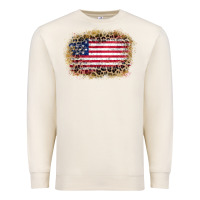 Sandshell america leopard glitter flag Premium Sweatshirt - Zillion Design Studio