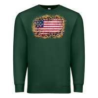 Sports Green america leopard glitter flag Premium Sweatshirt - Zillion Design Studio