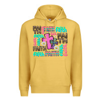 Antique Gold faith with cross Premium Hoodie - AdoDesignShop