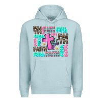 Blue Mist faith with cross Premium Hoodie - AdoDesignShop