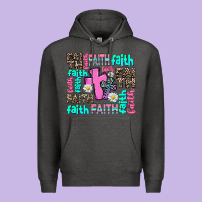 Faith With Cross Premium Hoodie Designed By Adodesignshop