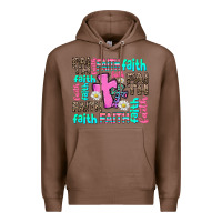 Chestnut faith with cross Premium Hoodie - AdoDesignShop