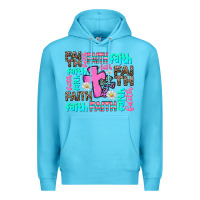 Ocean Blue faith with cross Premium Hoodie - AdoDesignShop