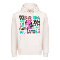 Pale Pink faith with cross Premium Hoodie - AdoDesignShop
