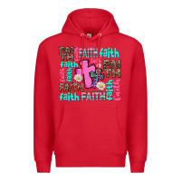 Red faith with cross Premium Hoodie - AdoDesignShop