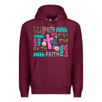Burgundy faith with cross Premium Hoodie - AdoDesignShop