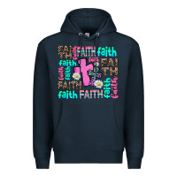 Navy faith with cross Premium Hoodie - AdoDesignShop