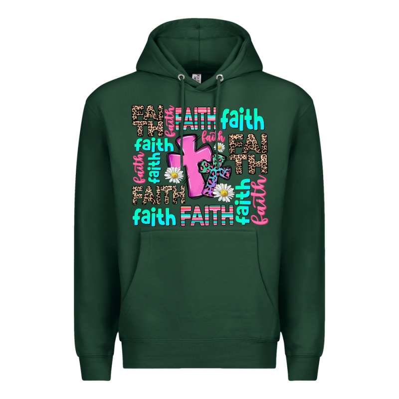 Faith With Cross Premium Hoodie by AdoDesignShop | Teevron