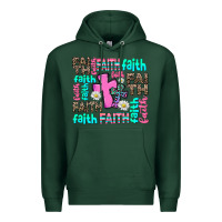Sports Green faith with cross Premium Hoodie - AdoDesignShop