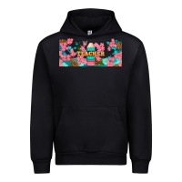 Black teacher floral pencil libbey glass Urban Hoodie - BundleAndBundleShop