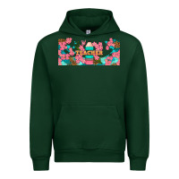 Forest Green teacher floral pencil libbey glass Urban Hoodie - BundleAndBundleShop