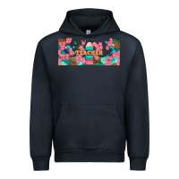 Navy teacher floral pencil libbey glass Urban Hoodie - BundleAndBundleShop