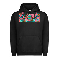 Pigment Black teacher floral pencil libbey glass Urban Hoodie - BundleAndBundleShop