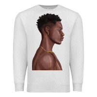 Oatmeal Heather afro black man Premium Sweatshirt - texasbilliewilder