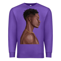 Purple afro black man Premium Sweatshirt - texasbilliewilder