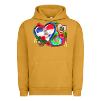 Pigment Peanut Butter western leopard  dominican republic  hearts Urban Hoodie - AdoDesignShop