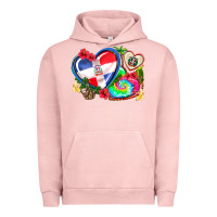 Pigment Salmon western leopard  dominican republic  hearts Urban Hoodie - AdoDesignShop