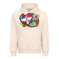 Sandshell western leopard  dominican republic  hearts Urban Hoodie - AdoDesignShop