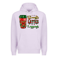 Lilac flannels lattes leggings Premium Hoodie - BundleAndBundleShop
