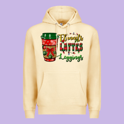Flannels Lattes Leggings Premium Hoodie Designed By Bundleandbundleshop