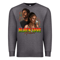Charcoal Heather afro black love matters Premium Sweatshirt - texasbilliewilder
