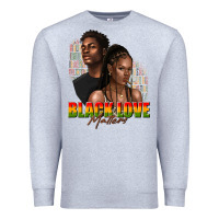 Heather Grey afro black love matters Premium Sweatshirt - texasbilliewilder