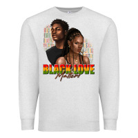 Oatmeal Heather afro black love matters Premium Sweatshirt - texasbilliewilder