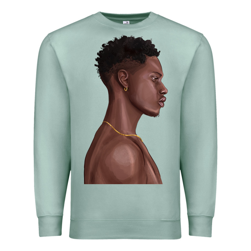 Afro Black Man Premium Sweatshirt by texasbilliewilder | Teevron