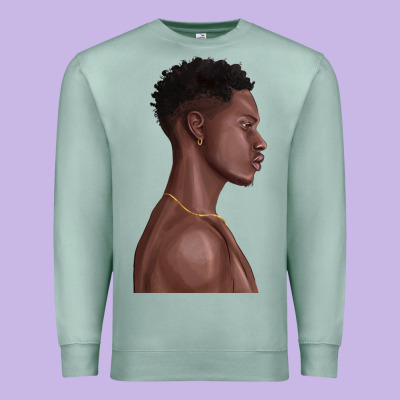 Premium Sweatshirt afro black man