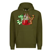 Army Green Joy Premium Hoodie - BundleAndBundleShop