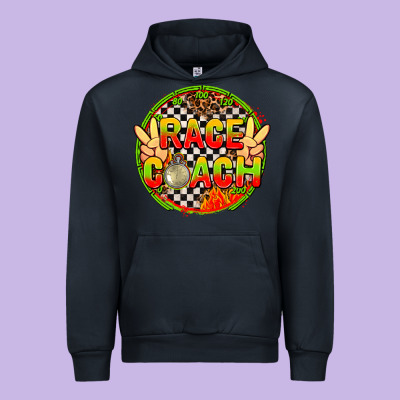Race Coach With Leopard And Peace Hand Urban Hoodie Designed By Adodesignshop
