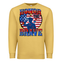 Antique Gold honor the brave Premium Sweatshirt - Zillion Design Studio