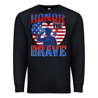 Black honor the brave Premium Sweatshirt - Zillion Design Studio