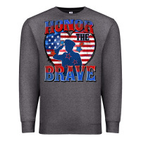 Charcoal Heather honor the brave Premium Sweatshirt - Zillion Design Studio