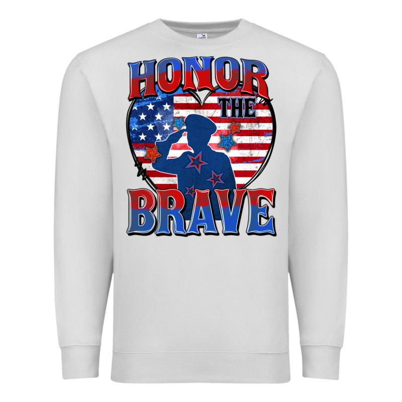 Honor The Brave Premium Sweatshirt by Zillion Design Studio | Teevron