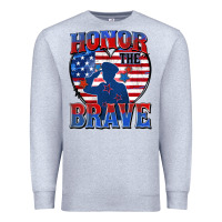 Heather Grey honor the brave Premium Sweatshirt - Zillion Design Studio
