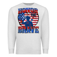 Oatmeal Heather honor the brave Premium Sweatshirt - Zillion Design Studio